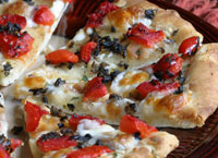 Mozzarella and Roasted Red Pepper Flatbread
